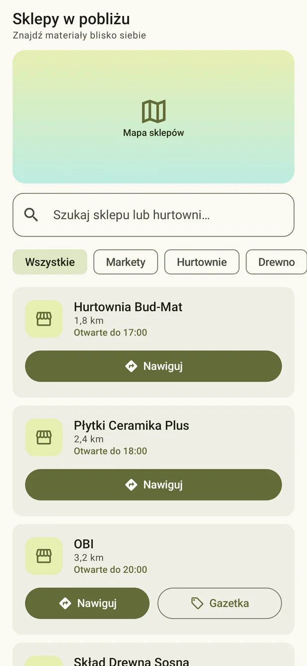 Stavebniny v okolí
